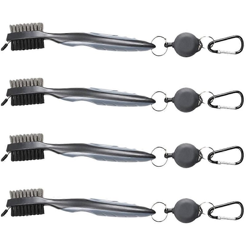 Brosse De Nettoyage Pour Clubs De Golf, Outil De Nettoyage Double Face Pour Balles, Brosse En Acier Et Nylon, Accessoire Pour Outil De Nettoyage