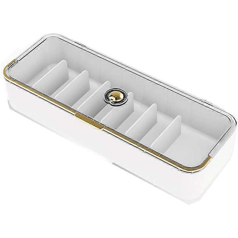 Boîte de rangement de bureau multifonctionnelle, boîte de tri de cadres, conception à clapet, stockage de câbles de données B