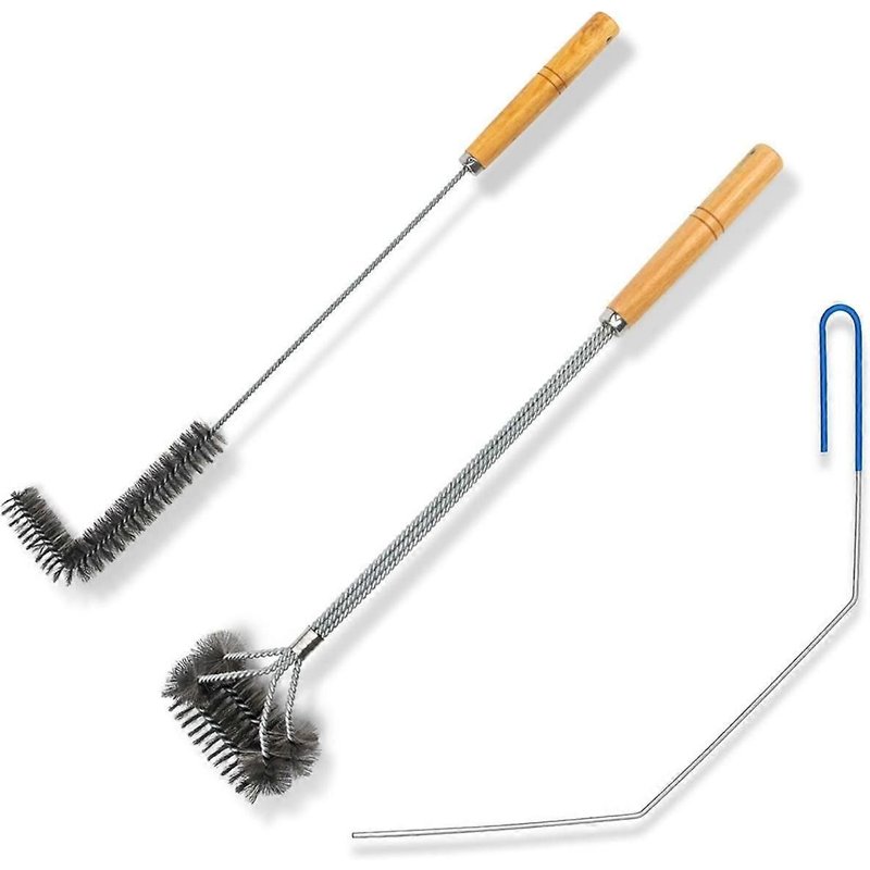 Lot de 3 outils de nettoyage pour friteuse, en acier inoxydable, brosse pour panier de friteuse, pour friteuse à air