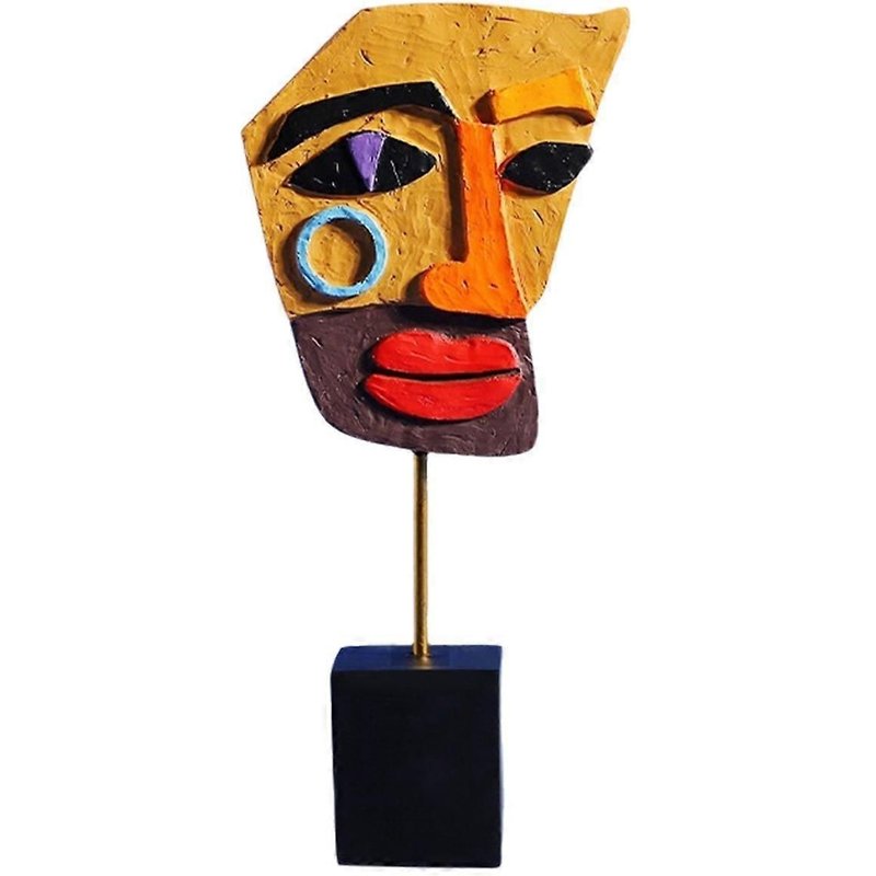 Sculpture De Masque Abstrait Moderne, Statue De Maison, Décoration En Résine, Figurine, Ornements, Salon, Bureau, Ca