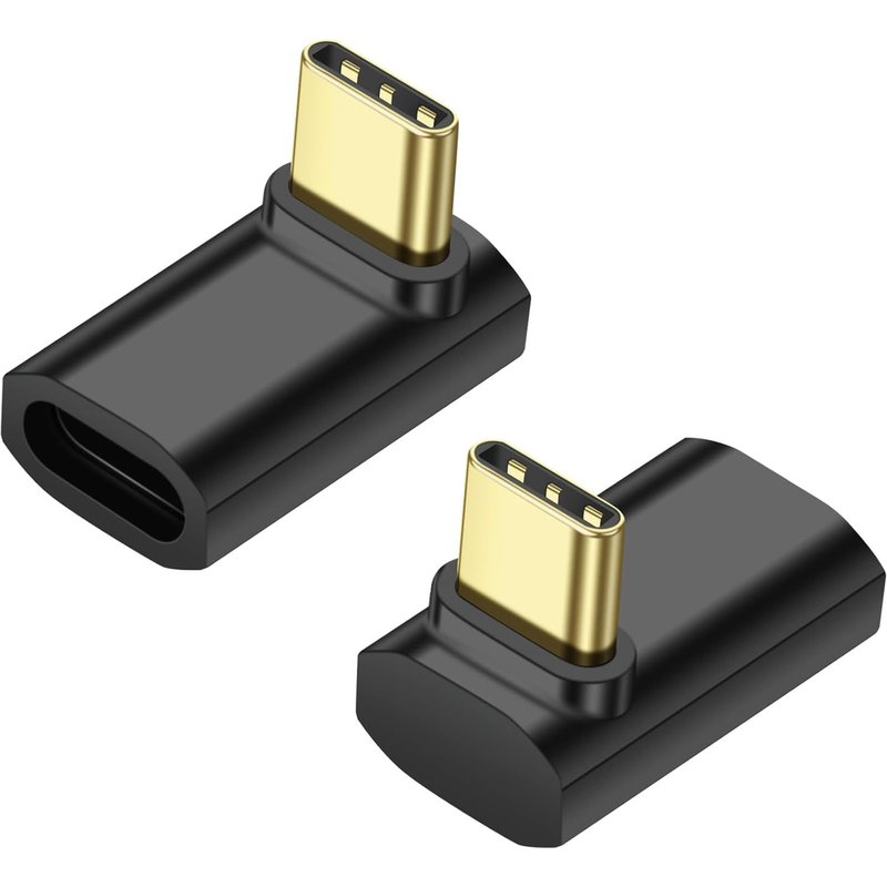 NFGR-240W Usb C Adaptateur D'Angle De 90 Degrés 40Gbps Type C Mâle À Femelle Adaptateur De Connecteur D'Extension Pour Tablettes, Ordinateurs Portables (C-U)
