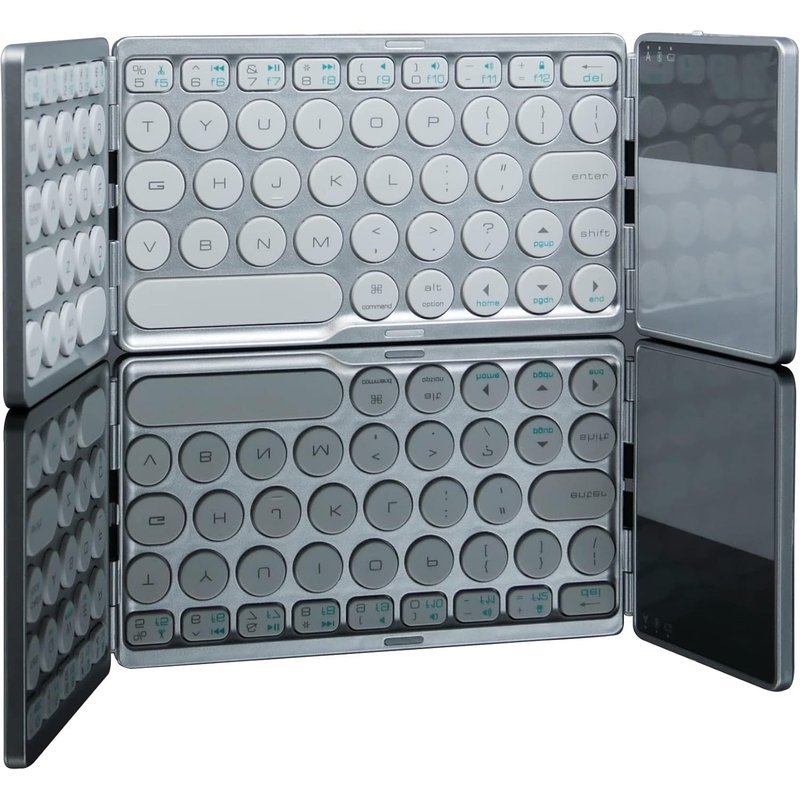 Clavier D'Ordinateur Sans Fil Et Pliable Avec Pavé Dactile, Clavier De Jeu, Touches De Fonction, Ordinateur, Portable, Bluetooth, Typerclaw-Bs120