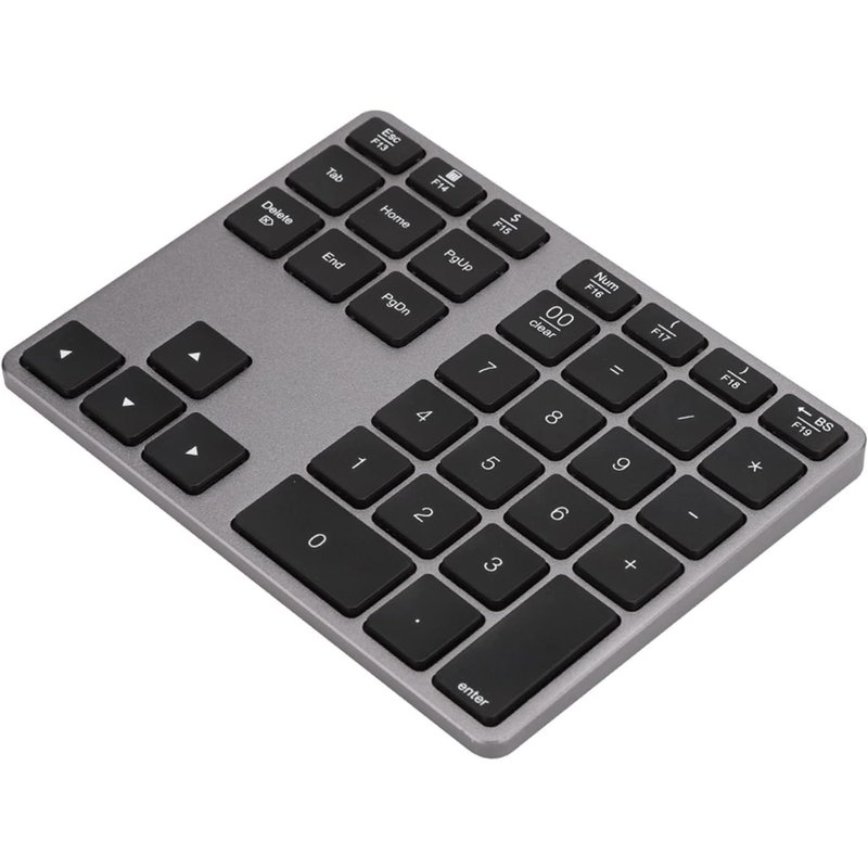 Clavier Numérique Sans Fil, 35 Touches Bluetooth 5.0 Numpad, Pavé Numérique Rechargeable, Pour Mac Laptop Desktop Pc (Gris Fer)