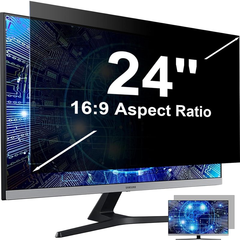 24 Pouces Filtre De Confidentialité Premium, Amovible Film Ecran Ordinateur Confidentialité Portable, Protection D'Écran Pc Pour 24 Pouces 16:9 Moniteur Widescreen Computer