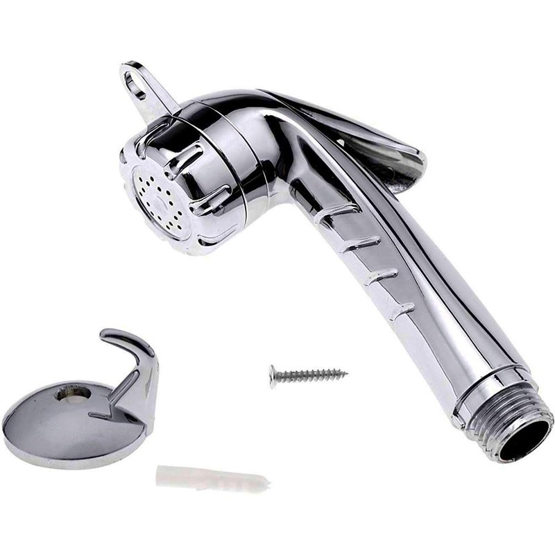 Pommeau de douche en ABS - Bouton 1/2" - Douchette à main de camping - Douche de toilette - Douche de bateau - Chromé