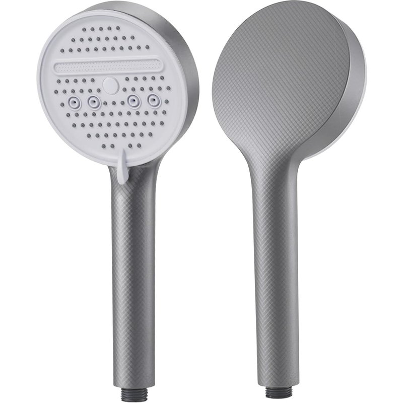 Pommeau de douche, texture antidérapante améliorée, pommeau de douche haute pression avec 5 modes d'utilisation différents scénarios, pommeau de douche universel de 12 mm de diamètre, grand panneau