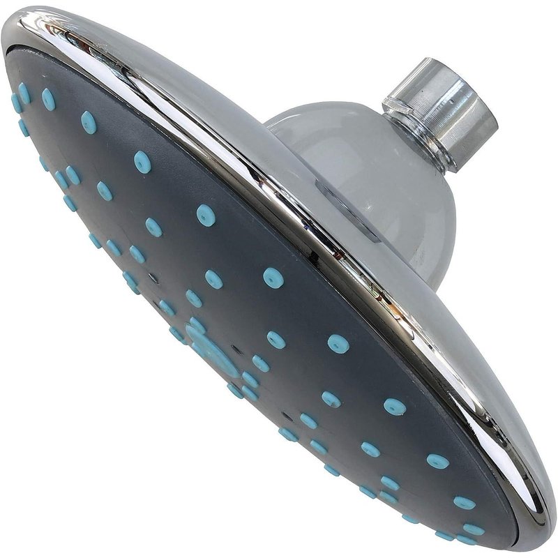 Pommeau de douche élégant GO14160, finition chromée, 16 cm de diamètre, articulation à rotule réglable flexible pour une expérience de douche luxueuse