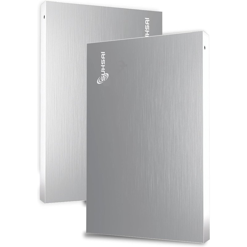 Disque Dur Externe Portable USB 2.0 Disque Dur de Stockage 1 to Disque Dur de Transfert de données Haute Vitesse Compatible avec PC,Mac,Windows,Ordinateur de Bureau (Argent)