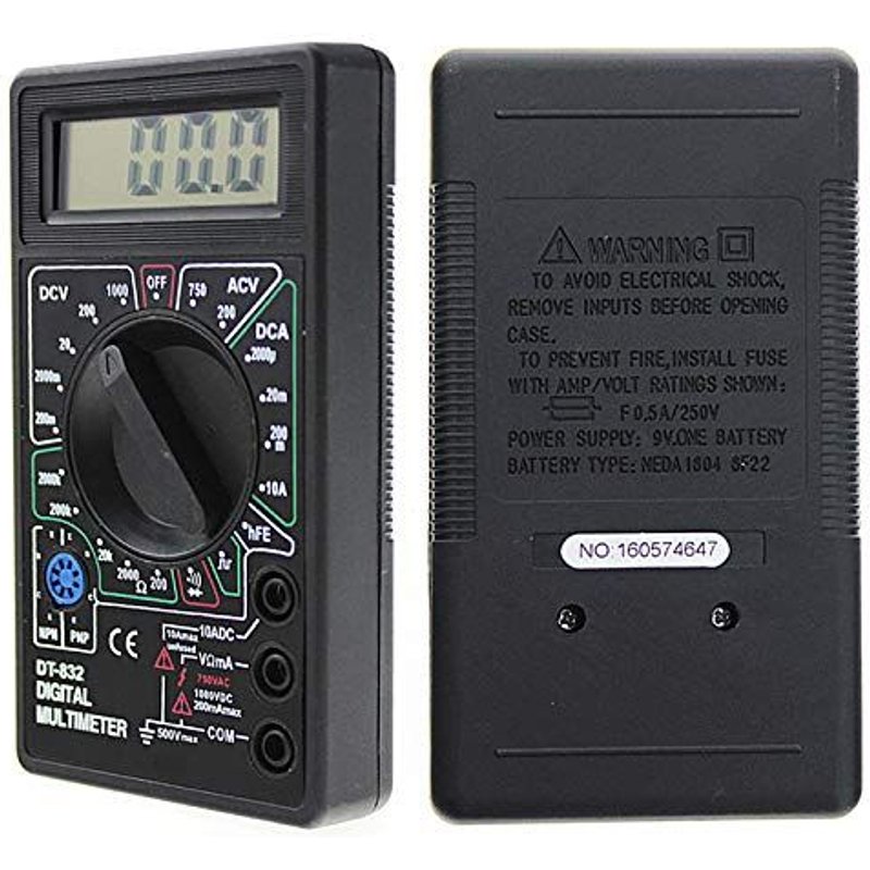 Multimètre numérique testeur de courant multimètre voltmètre voltmètre