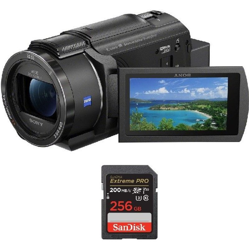 Sony FDR-AX43A Caméscope Noir + SanDisk 256 Go Extreme PRO UHS-I SDXC