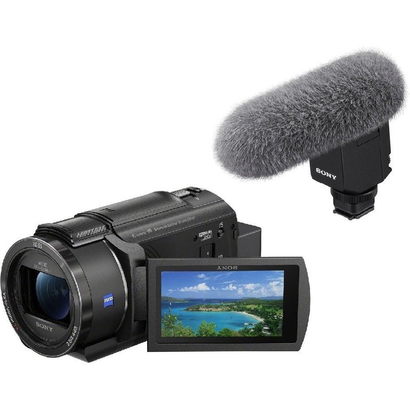Sony FDR-AX43A Caméscope Noir + Microphone Shotgun Sony ECM-B1M