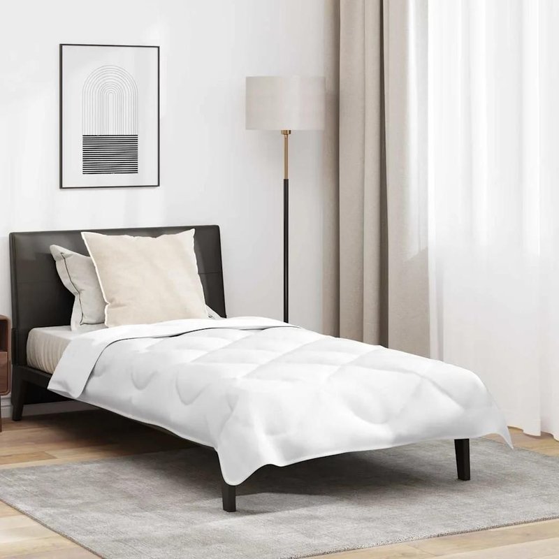 Ensemble de Duvet d'Hiver 2 pcs Blanc 135 x 200 cm Microfibre