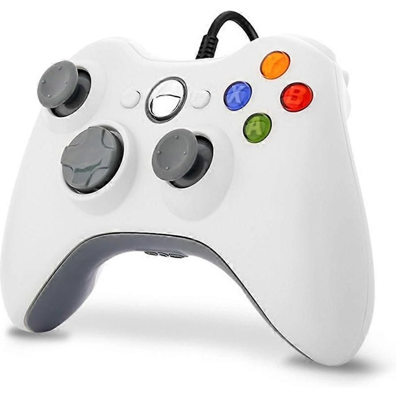 Manette de jeu filaire USB pour PC, blanche