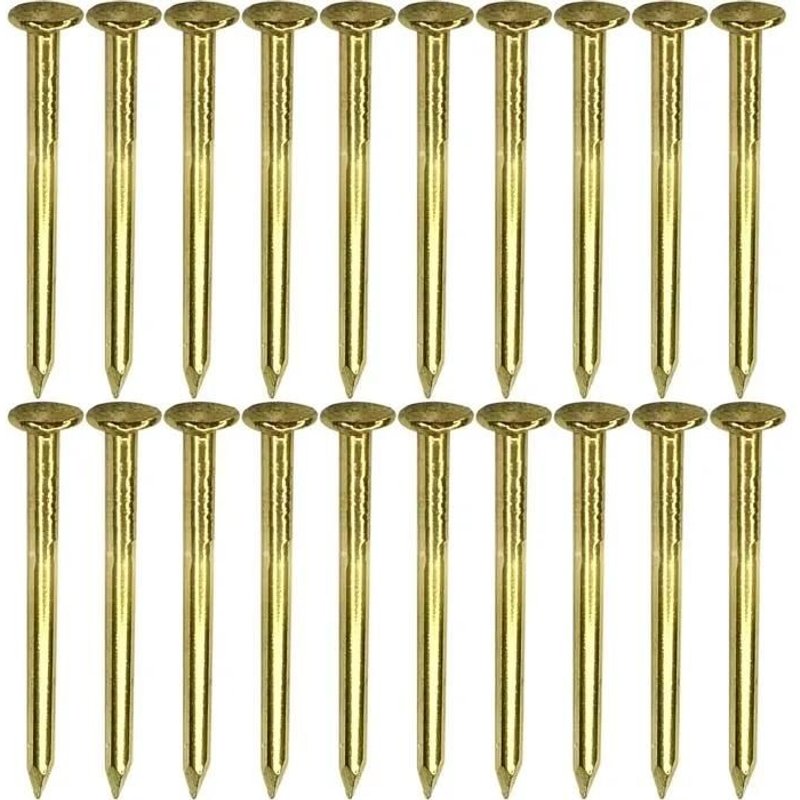 cyclingcolors 20x clou pointe en laiton doré tête ronde idéal meuble bois tableau chaise boule, 1.5x16mm