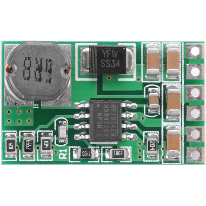 Module abaisseur,Module d'alimentation de Conversion abaisseur DC-DC 5-27V à 3.7V/5V/9V/12V Module d'alimentation stabilisateur de Tension électronique(3V7)