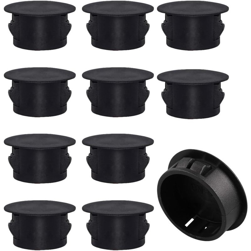 Patins Pour Meubles, Bouchon De Couvercle En Plastique, Trou De 30mm, Couvercle De Tuyau, Couvercle De Protection Pour Le Perçage De Meubles (Noir) 10 Pièces