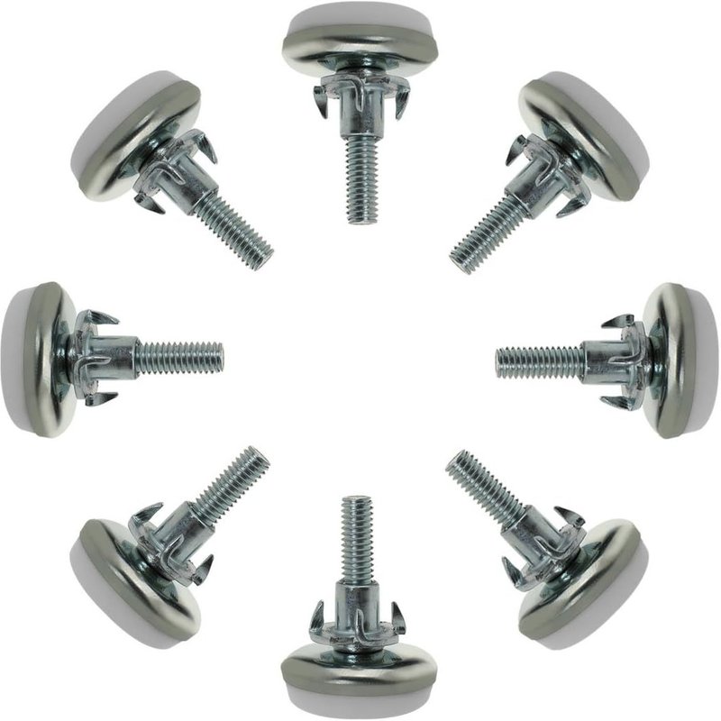8pcs Pieds De Nivellement Meuble Réglable Pied Réglable Patin De Meuble Jambe Pied De Table Chaise Base Protection Plancher Visser T-Écrou M6 X 20 X 30mm