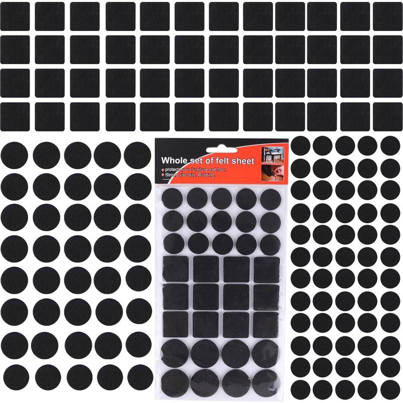 140pcs Patins Pour Meubles¿3 Tailles Patins En Feutre Noir Auto-Adhésifs Protecteur De Sol Tampon Feutre¿Patins Feutre Pour Meubles