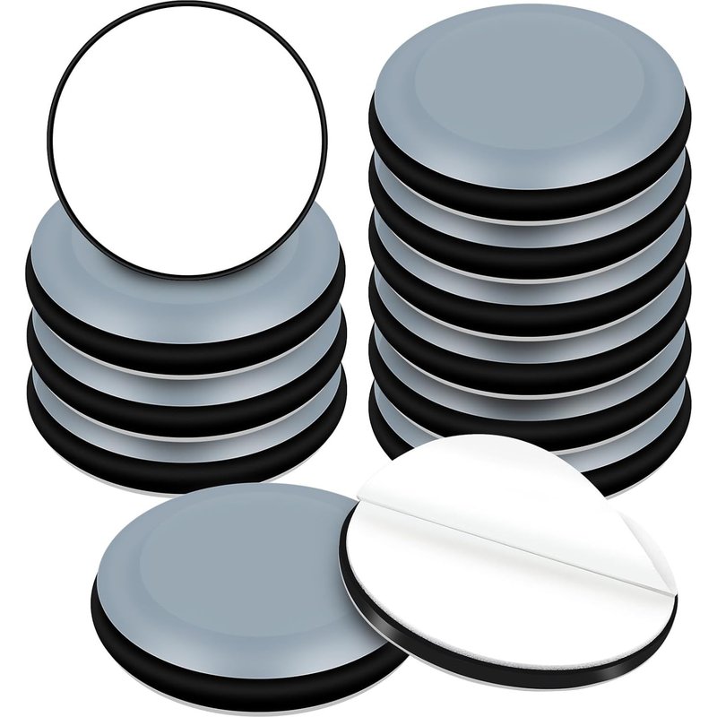 Patins Glissants Pour Meubles - 50mm Autoadhésifs Patins En Ptfe (Teflon) Pour Protection Sols Tapis, Parquet, Carrelage - Lot De 12 (Rond)