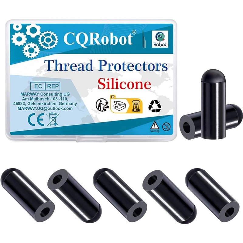 100pcs 1/8"" Protecteur Filetage Silicone 3mm ID Rond Capuchon Extrémité Noir Tube Caps Assortiment Longueur 13mm,pour Vis Couvre Fil Boulons Couverture Poteau Tuyau Métal Volets Anti-Ouragan