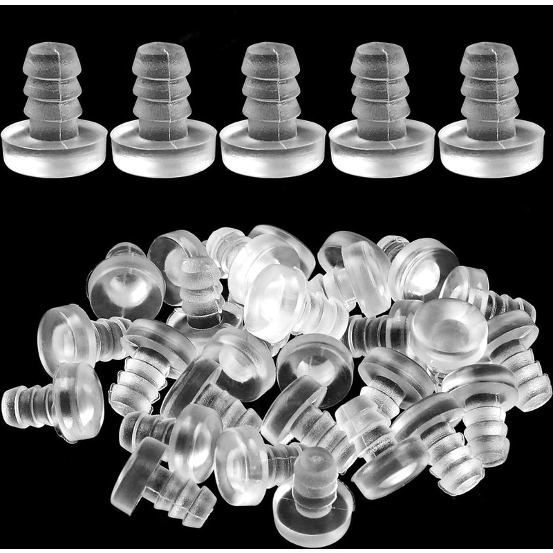 Lot De 100 Amortisseurs Transparents Anti-Collision En Caoutchouc Pour Meubles Et Portes