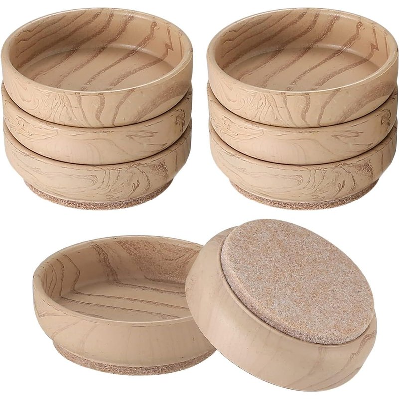 8 Pièces Protection Pied de Chaise, Chaise Casquettes, Embout de Chaise avec Coussinets Feutre, Rond Protege Pied de Chaise Protecteurs de Sol pour Pieds de Chaise et de Table