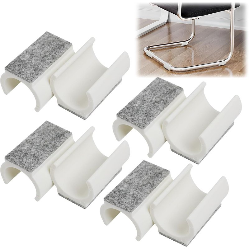 8 Pièces Patins En Feutre Pour Meubles, Patins De Meubles Universels Ø 24-25 Mm Pour Balançoires Pour Parquet, Stratifié, Carrelage - Protection Contre Les Rayures Et Réduction Du Bruit