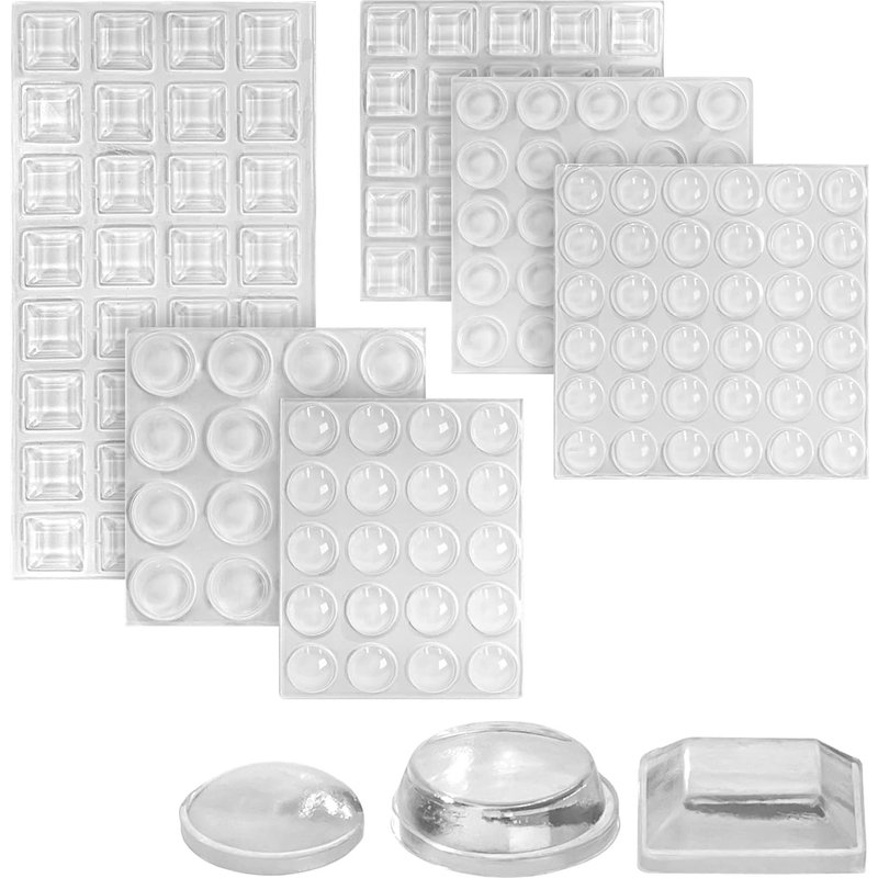 Transparente Silicone Pieds Adhésifs, Butées De Protection En Caoutchouc, Pare-Chocs Protection De Meubles Amortisseurs Autoadhésifs, Tampon Pour Porte, 154 Pièces