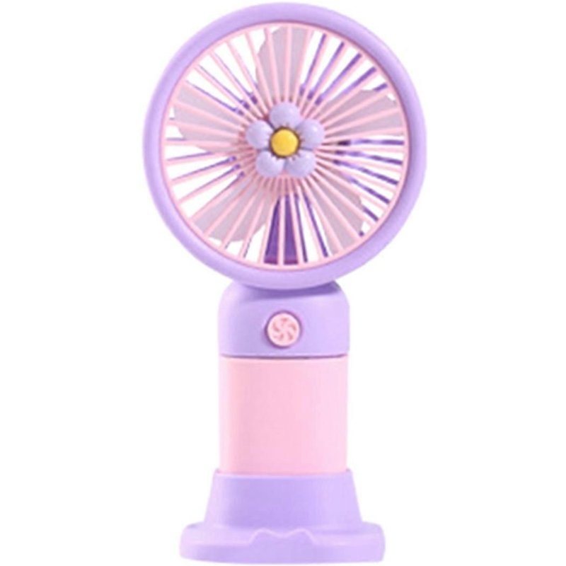 Support de téléphone portable 2 en 1 avec ventilateur mignon, portable avec un flux d'air puissant et un support stable pour le refroidissement et les déplacements en été