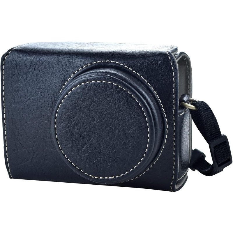 Ricoh GR III Case-Vintage PU Leather Camera Case for Ricoh GR III GRIII GR3 DSLR Camera Case Protective Case with Strap,Black,Vintage and retro