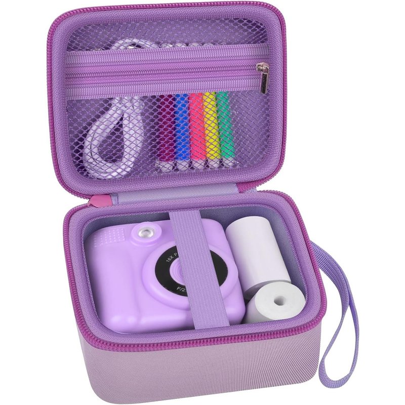 Kid's Camera Bag for CalineGam HiMont Kids Green Hangrui Instant Camera-Girl Bag and Printed Paper (Box Only),purple,Single