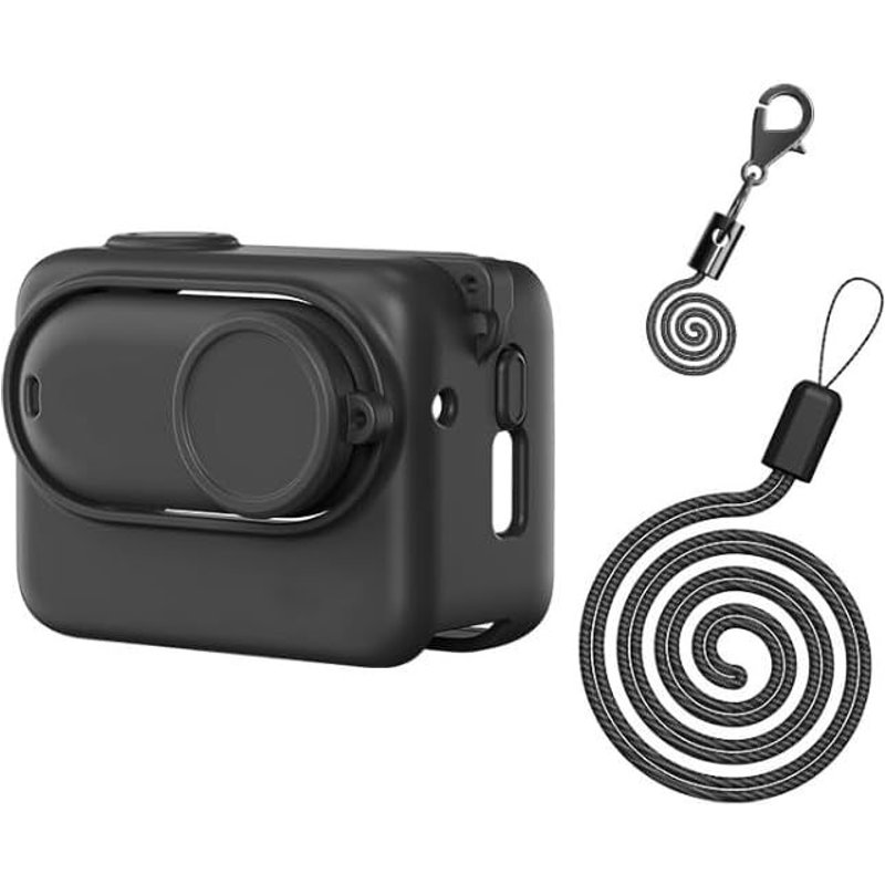 Étui de protection en silicone pour Insta360 Go 3s avec bande anti-perte