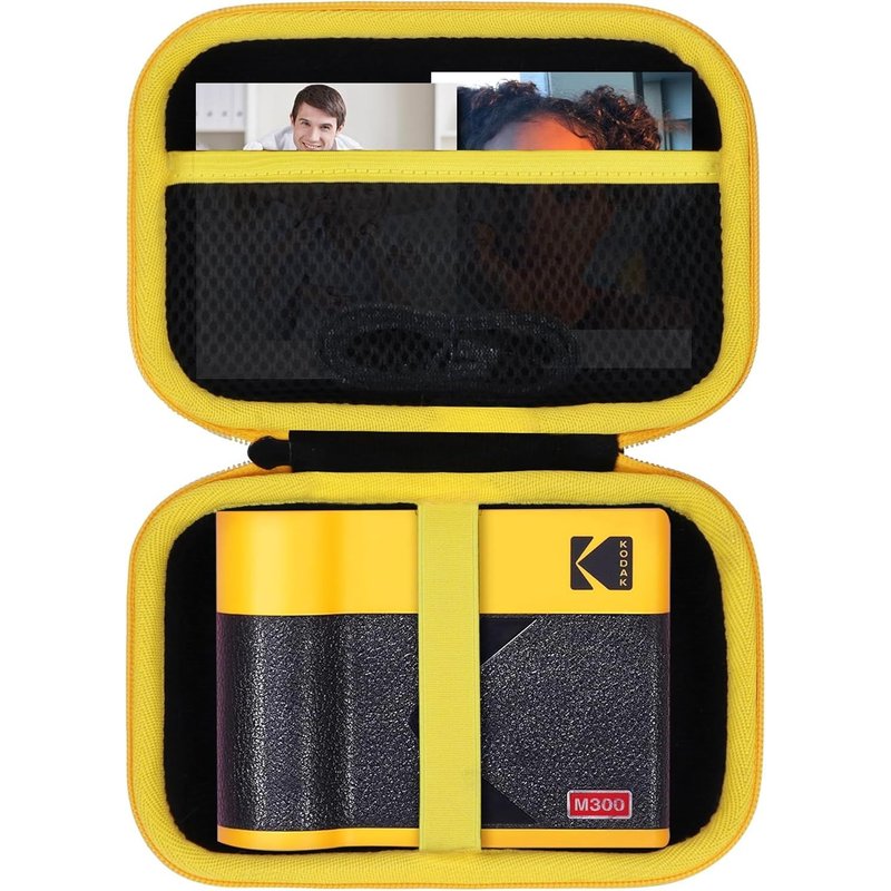 Hard Case Cover Case Compatible with Kodak Mini Shot 3 Era/Mini 3 Era/Mini Shot 3 Retro/Mini 3 Retro 4Pass 2-in-1 Instant Camera and Portable Photo Printer,Black+Yellow,Case