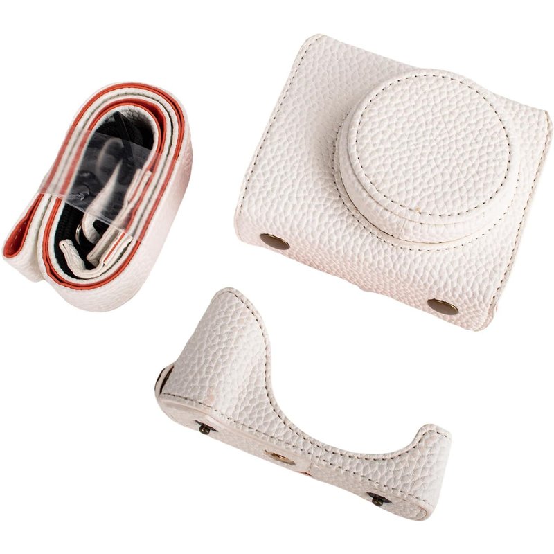 G7X G7X II G7X III Vintage Leather Camera Case Cover For Canon PowerShot G7X G7X Mark II G7X Mark III DSLR Camera Protective Case With Strap,white,Popular