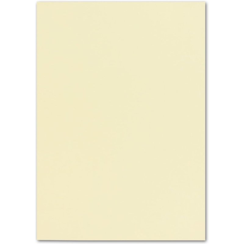 Lot De 150 Cartes Simples-Feuilles De Papier-Format A5-Vanille-240 G/M²-14,8 X 21 Cm-Feuille De Bricolage-Papier De Couleur-Carton Photo-Carton De Couleur