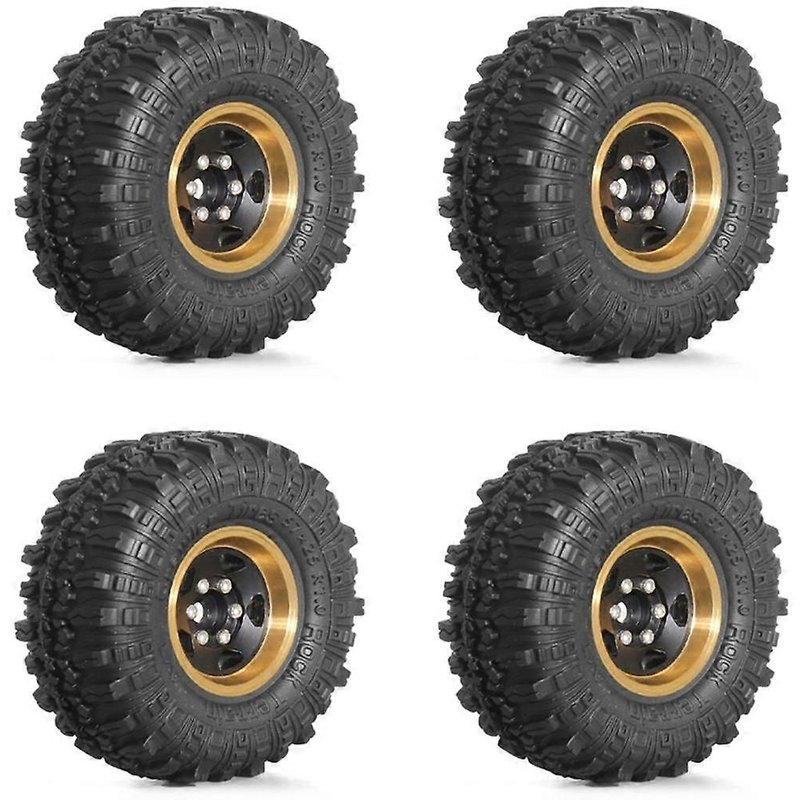 Roues en métal de 1 pouce avec pneus, moyeu de mise à niveau, ensemble de pneus pour voiture sur chenilles RC 1/18 TRX4-M SCX24