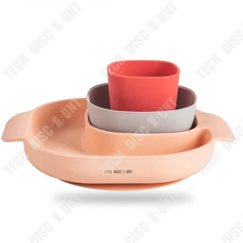Td® Bébé Assiette À Dîner Silicone Ventouse Bol Bébé Alimentaire Complémentaire Bol Silicone Enfants Vaisselle Ensemble