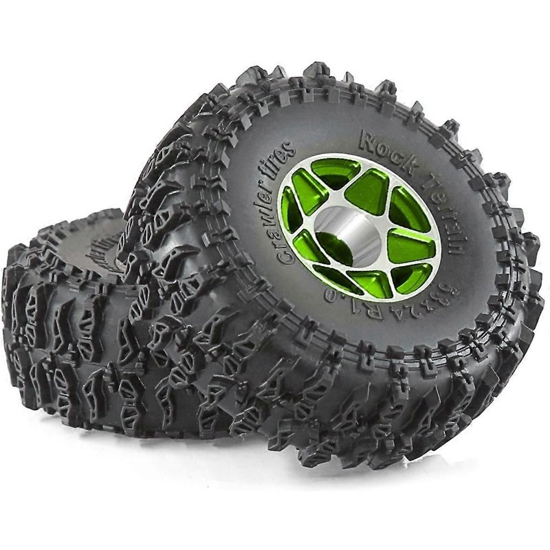 Lot de 4 pneus de roue Beadlock 63 mm 1 pouce pour voiture sur chenilles RC 1/18 1/24 TRX4M SCX24 FCX24 Upgrade Pa