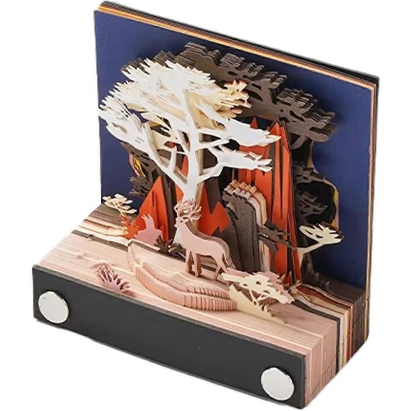 Calendrier 3d En Papier Sculpté - Décoration De Bureau, Cadeau D'anniversaire, Soulagement Du Stress, Voir Le Cerf