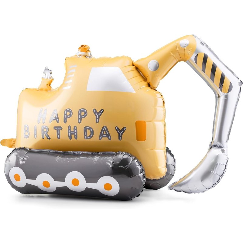 Sjzg-Ballon Gonflable Xxl Autoportant À L'hélium, Motif De Pelleteuse, Chantier De Construction, Stable Et Durable, Cadeau Pour Garçons Et Filles, Réutilisable (Ballon En Aluminium, Pelleteuse)