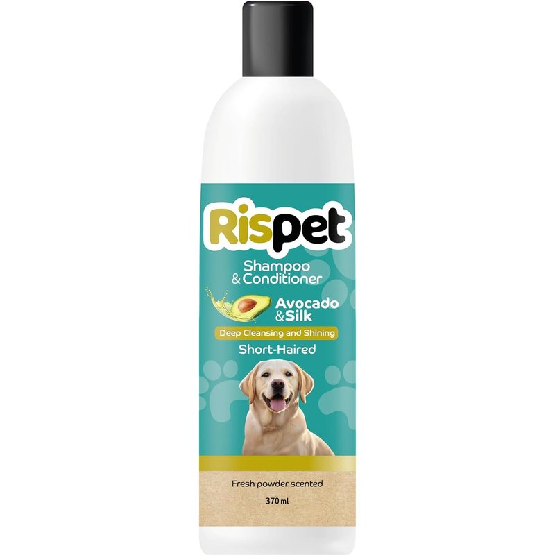 Shampoing Démêlants Avocat Et Soie, Nettoyant Pour Chiens Et Animaux À Poils Courts, Formule Délicate Sans Allergènes Et Ph Équilibré, Parfum Talc, 370 Ml