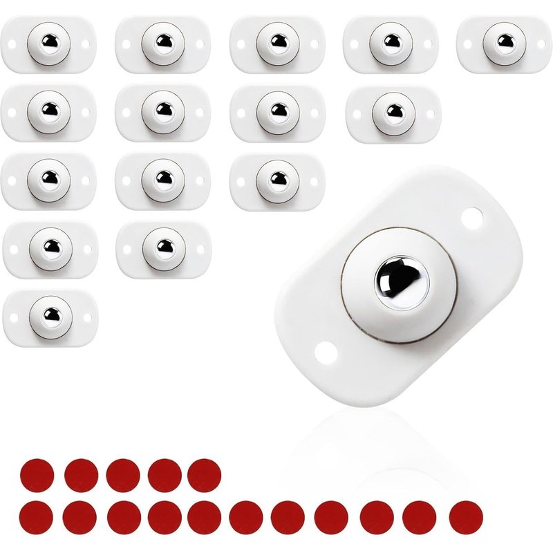 Furniture Caster,16 Pieces Mini Caster,360 Degree Rotation Casters For Furniture,Mute And Smooth,Universal Self Adhesive Mini Wheel For Bedside Tables,Storage Boxes