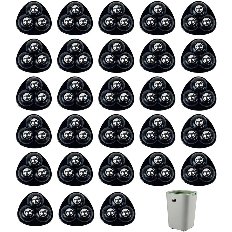 Lot De 28 Roulettes Sphériques Autocollantes À 360 ° Avec 3 Rouleaux De Perles,Idéales Pour Les Ustensiles De Cuisine,Les Poubelles Et Les Petits Meubles,Durables Et Faciles À Installer,