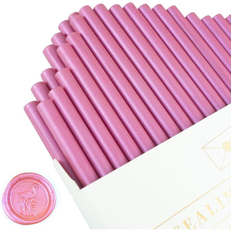 Bâtons d'Cachet Cire Mini -36 Pièces de Cire à Fusible à Fusion Rapide, Idéale pour les Invitations de Mariage, les Lettres, les Enveloppes, les Cartes et les Arts et Métiers(Rose)