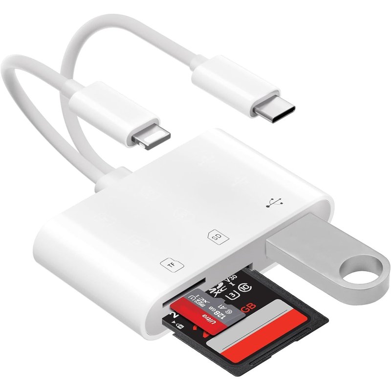 Lecteur de carte SD pour iPhone, lecteur de carte micro SD USB C 3 en 2, adaptateur micro SD vers type C, lecteur de carte mémoire avec fente pour carte SD/TF, lecteur de carte SD pour iPad