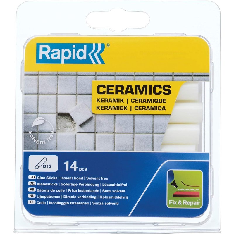 Bâtons de colle thermofusible, Sanitaire, Blanc, ø12mm, Longueur 94mm, 125g