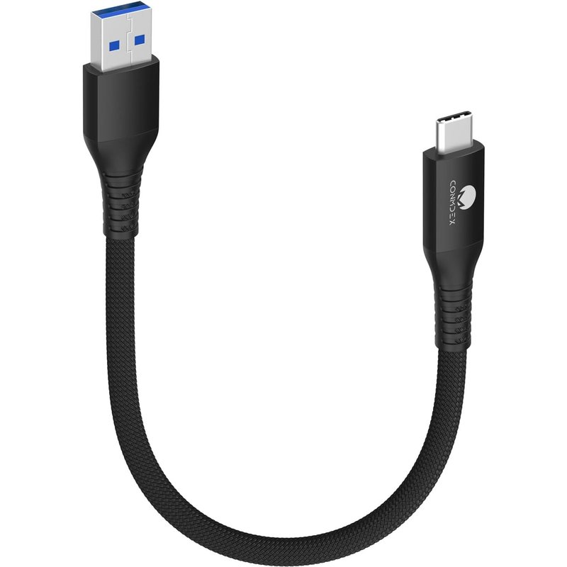 câbles USB C courts 20cm/0,2m 10 Gbps USB 3.1 Gen2 Type C Android Auto QC3.0 3,1A USB A vers C Chargeur rapide pour Samsung Note20 Galaxy S23/S22/S21 Z Flip 5 Tab S9 Pixel 8 Pro Noir