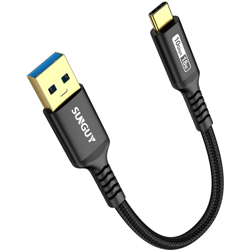 Câble USB C,15CM 10 Gbps USB 3.1 Gen2 USB A vers USB C Câble, Câble USB Type C charge rapide pour iPhone 15/15 Pro Max,Galaxy S24-Noir