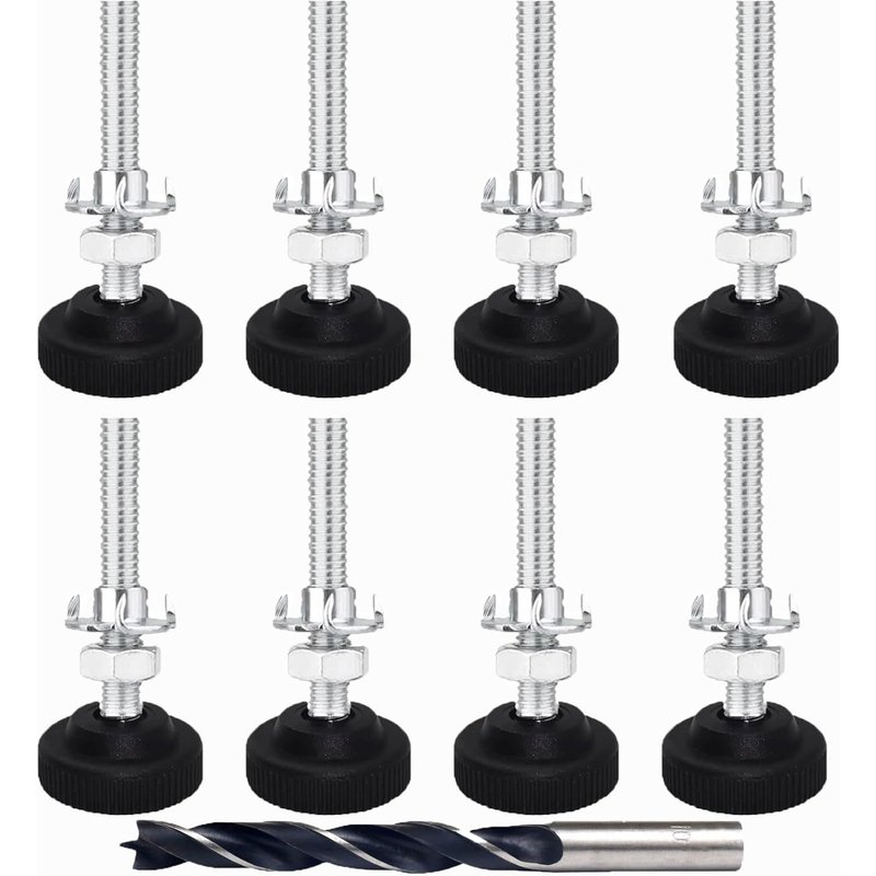 Vis de réglage 8 pièces Pieds de Meubles Réglables en métal M8 x 85 mm Pieds de réglage Pieds pour Meubles, vis de réglage Vis d'ajustage