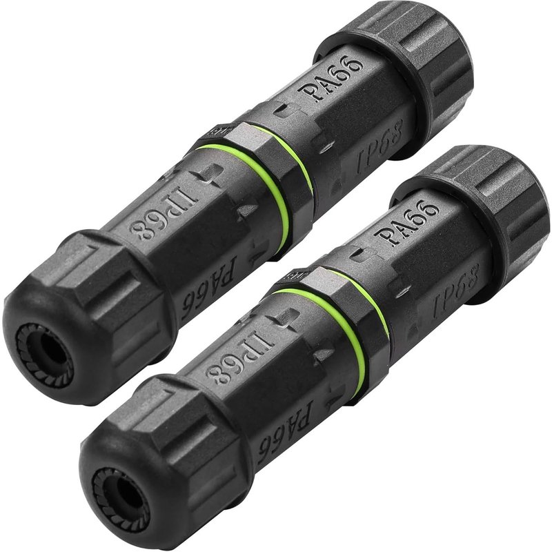 Connecteur électrique étanche à 2 broches IP68 Coupleur étanche pour câbles extérieurs Compatible avec des câbles de 3,5 à 10 mm de diamètre pour panneaux d'affichage extérieurs-2pièces